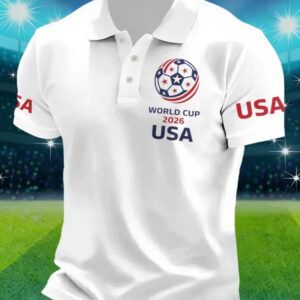 World Cup 2026 USA Polo Shirt Soccer Fan Gear Best Gift For American Football Supporters