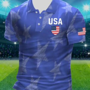 USA Soccer Fan Polo Shirt World Cup 2026 Patriotic Fan Clothing Gift For Football Supporters