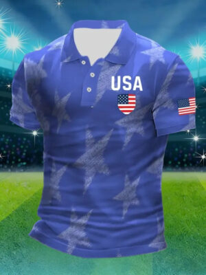 USA Soccer Fan Polo Shirt World Cup 2026 Patriotic Fan Clothing Gift For Football Supporters
