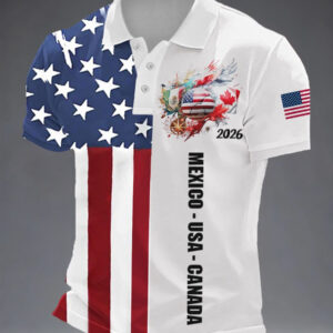USA Soccer Polo Shirt FIFA World Cup 2026 USA Canada Mexico Clothes Unique Gift For Fans
