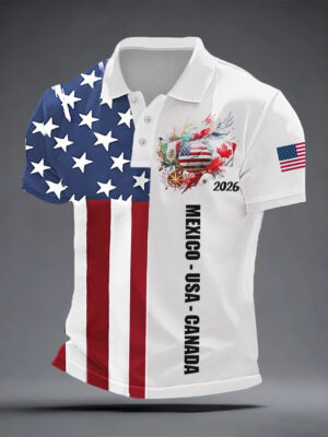 USA Soccer Polo Shirt FIFA World Cup 2026 USA Canada Mexico Clothes Unique Gift For Fans