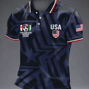Men's USA Soccer 2026 World Cup Polo Shirt Gift for USA Soccer Team