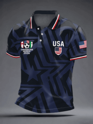 Men's USA Soccer 2026 World Cup Polo Shirt Gift for USA Soccer Team
