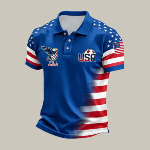 USA World Cup 2026 Group Stage Matches Eagle Polo Shirt Soccer Fan Merch