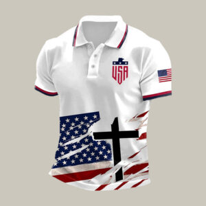 USA FIFA World Cup 2026 Faith Polo Shirt American Flag Soccer Shirt World Cup Gear