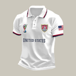 USA FIFA World Cup 2026 Polo Shirt American Flag Soccer Apparel Game Day Gear