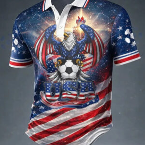 USA Soccer Eagle Polo Shirt 2026 World Cup Fan Gear Patriotic Gift Ideas