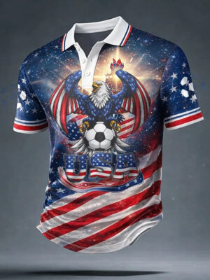 USA Soccer Eagle Polo Shirt 2026 World Cup Fan Gear Patriotic Gift Ideas