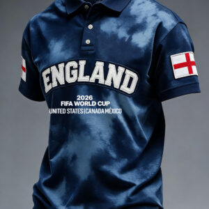 England Football Team Polo Shirt FIFA World Cup 2026 USA Canada Mexico Apparel Gift Fans