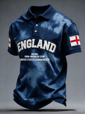 England Football Team Polo Shirt FIFA World Cup 2026 USA Canada Mexico Apparel Gift Fans