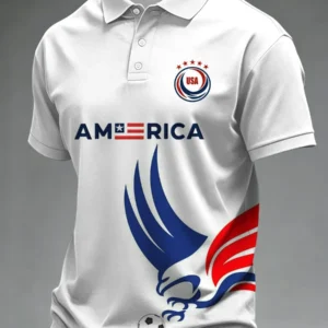 USA Football 2026 World Cup Polo Shirt Game Day Merch 22nd World Cup Souvenirs And Gifts