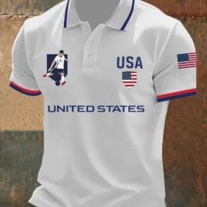 USA Football 2026 World Cup Polo Shirt Men's Game Day Shirt Best Gift For Sports Lovers