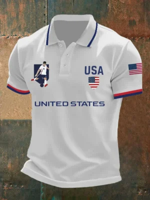 USA Football 2026 World Cup Polo Shirt Men's Game Day Shirt Best Gift For Sports Lovers