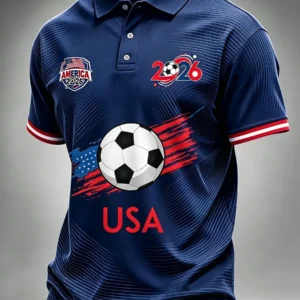 USA Football 2026 World Cup Polo Shirt Game Day Merch Gifts For Boyfriend