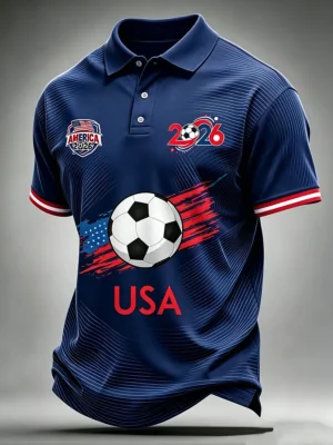 USA Football 2026 World Cup Polo Shirt Game Day Merch Gifts For Boyfriend