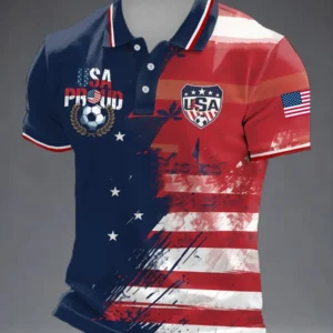 USA Proud Soccer 2026 World Cup Polo Shirt Game Day Clothing Merch Soccer Fan Gifts