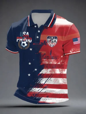 USA Proud Soccer 2026 World Cup Polo Shirt Game Day Clothing Merch Soccer Fan Gifts