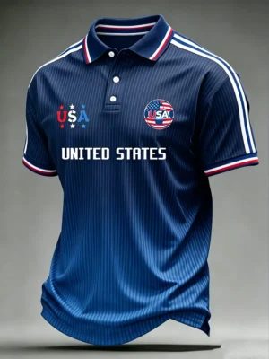 USA Soccer 2026 World Cup Polo Shirt Game Day Clothing Merch Gifts For Football Fans