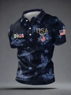 USA Soccer 2026 World Cup Polo Shirt Game Day Shirt Merch Soccer Fan Gifts