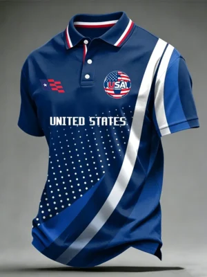 USA Soccer 2026 World Cup Polo Shirt Men's Game Day Shirt Gifts For Soccer Supporter