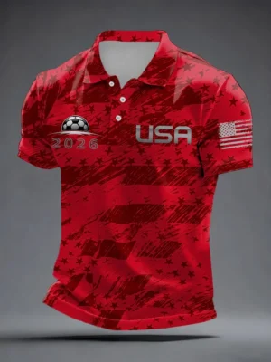 USA Football 2026 World Cup Polo Shirt Game Day Shirt Thoughtful Gift For Sports Lovers