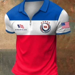 USA Soccer 2026 World Cup Zip Polo Shirt Game Day Clothing Soccer Fan Gifts For World Cup