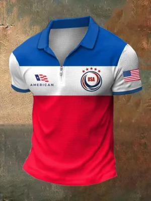 USA Soccer 2026 World Cup Zip Polo Shirt Game Day Clothing Soccer Fan Gifts For World Cup