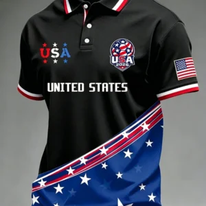 USA Soccer 2026 World Cup Polo Shirt Mens Game Day Clothing Gift For Football Lovers