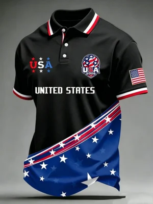 USA Soccer 2026 World Cup Polo Shirt Mens Game Day Clothing Gift For Football Lovers
