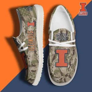 Custom Name NCAA Illinois Fighting Illini 2026 Hey Dude Shoes