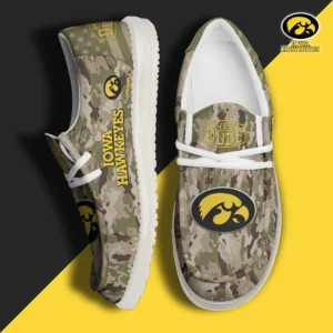 Custom Name NCAA Iowa Hawkeyes 2026 Hey Dude Shoes
