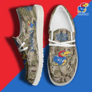 Custom Name NCAA Kansas Jayhawks 2026 Hey Dude Shoes