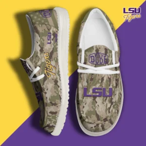 Custom Name NCAA LSU Tigers 2026 Hey Dude Shoes