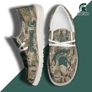 Custom Name NCAA Michigan State Spartans 2026 Hey Dude Shoes