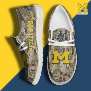 Custom Name NCAA Michigan Wolverines 2026 Hey Dude Shoes