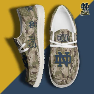 Custom Name NCAA Notre Dame Fighting Irish 2026 Hey Dude Shoes