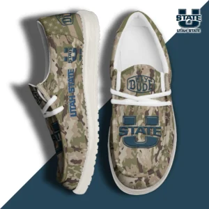 Custom Name NCAA Utah State Aggies 2026 Hey Dude Shoes