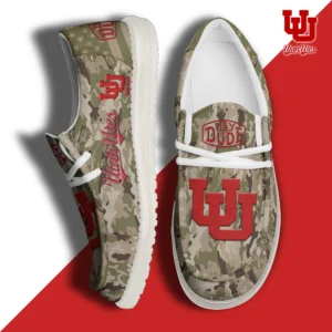 Custom Name NCAA Utah Utes 2026 Hey Dude Shoes