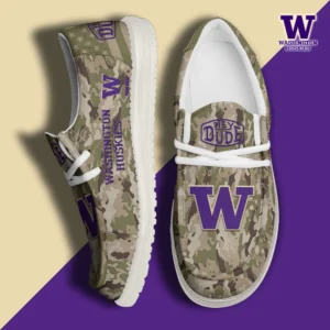 Custom Name NCAA Washington Huskies 2026 Hey Dude Shoes