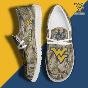 Custom Name NCAA West Virginia Mountaineers 2026 Hey Dude Shoes