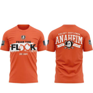 Anaheim Ducks Fear The Flock 2026 Playoffs Anaheim Hard Work T-Shirt