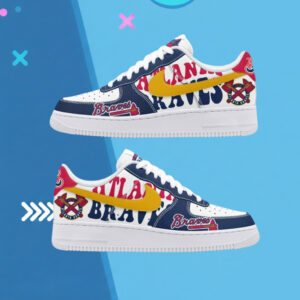 Atlanta Braves Baseball Air Force 1 Shoes Sneakers