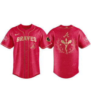 Atlanta Braves x Fourth Wing Night 2026 Red Baseball Jersey