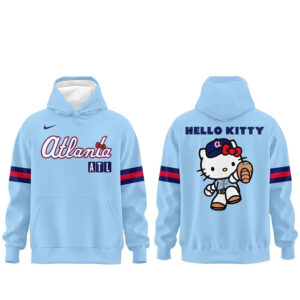 Atlanta Braves x Hello Kitty City Connect 2026 Powder Blue Hoodie