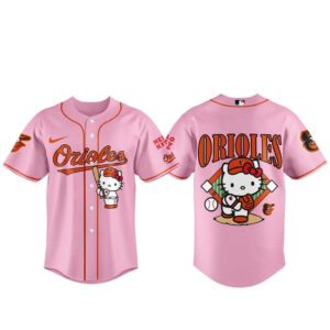 Baltimore Orioles Hello Kitty 2026 Kawaii Night Pink Baseball Jersey