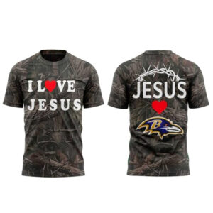 Baltimore Ravens Lamar Jackson I Love Jesus T-Shirt