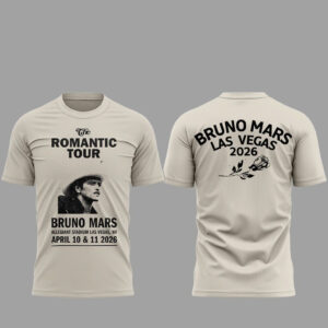 Bruno Mars The Romantic Tour Las Vegas 2026 T-Shirt