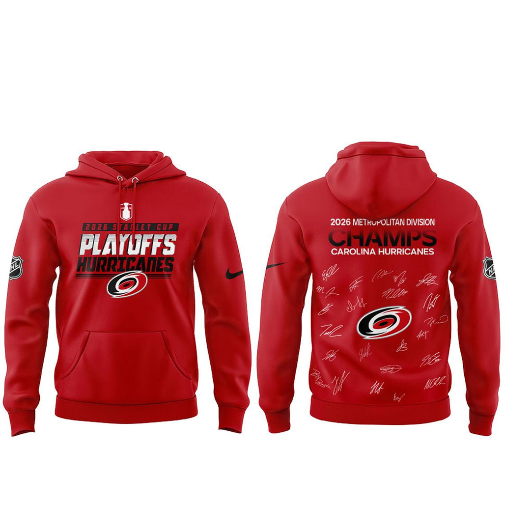 Carolina Hurricanes x Metropolitan Division Champs 2026 Celebrate Shirt 2 Carolina Hurricanes x Metropolitan Division Champs 2026 Celebrate Hoodie