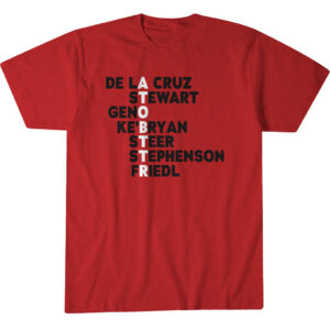 Cincinnati Reds Baseball ATOBTTR Names T-Shirt
