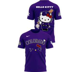 Colorado Rockies 2026 Hello Kitty x City Connect Purple Night 2026 T-Shirt